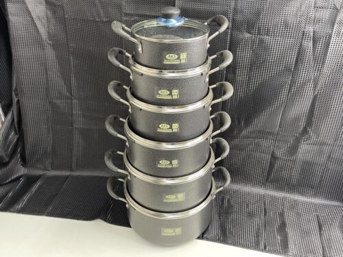 Marmite aluminium revêtit lot de 6