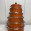Caldero orange couvercle verre
