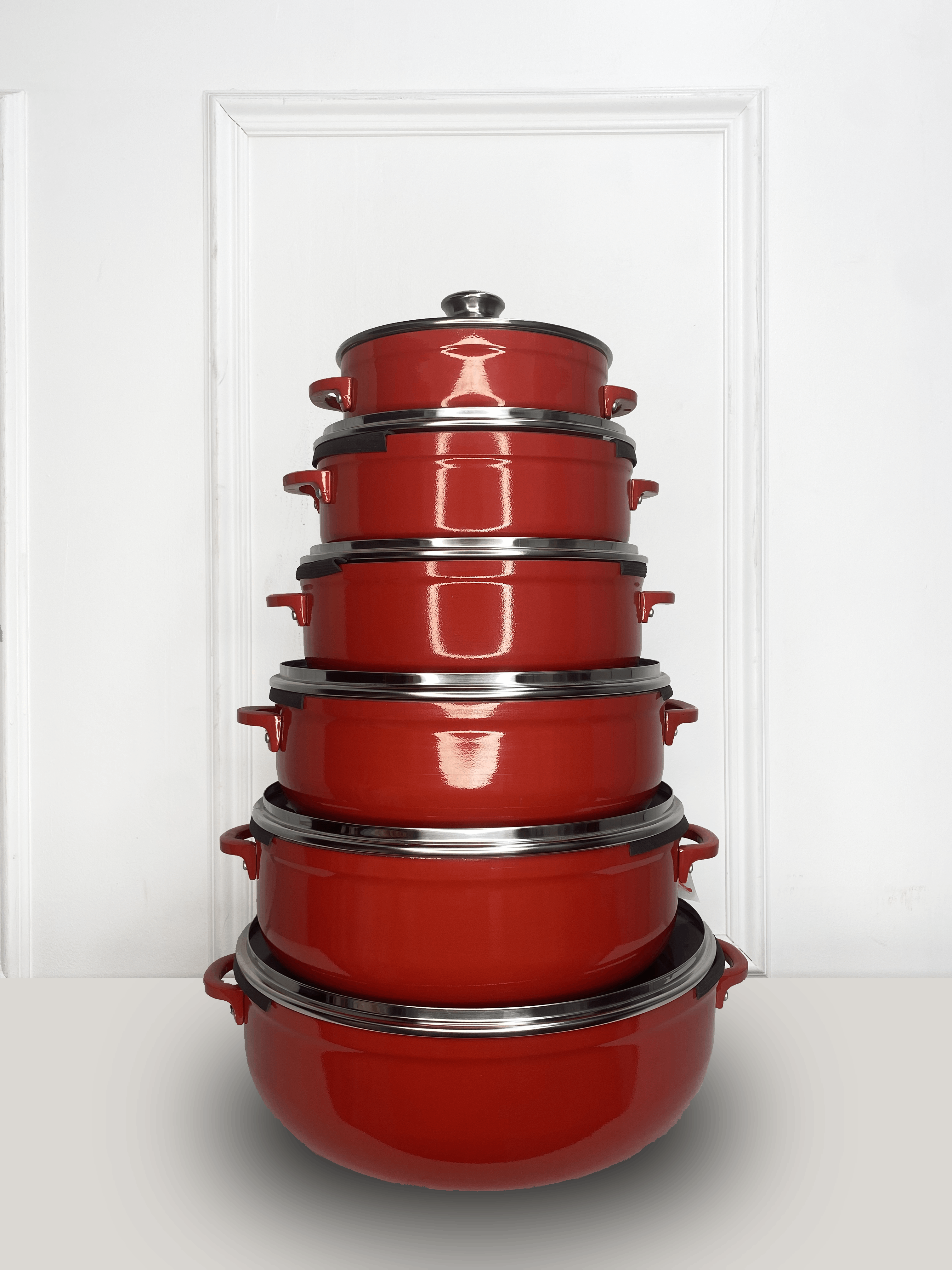 Caldero rouge couvercles en aluminium