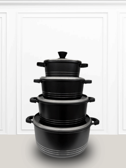 Bano noir mat lot de 4 BIKO marmite noir mat lot de 4