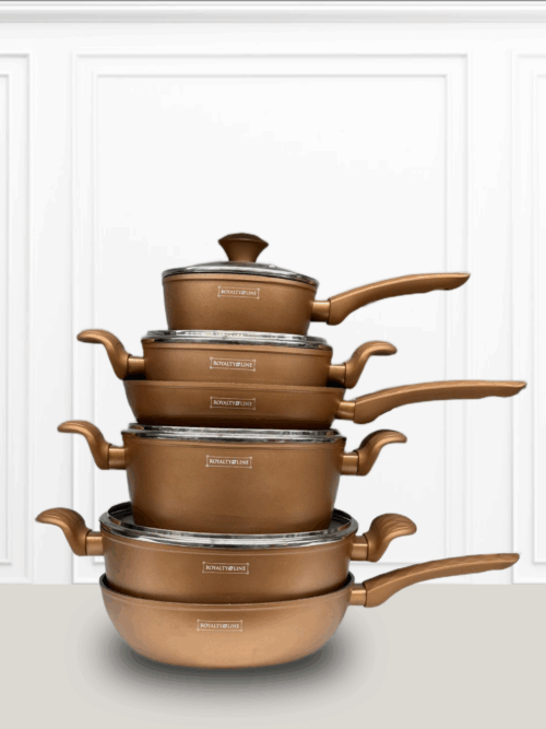 marmite royalty line orange poele+casserole Royalty Line ensemble de marmite effet cuivre marron